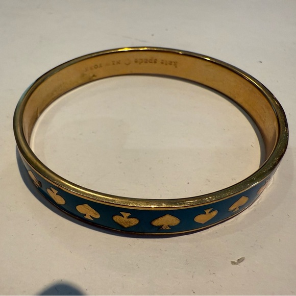 Kate Spade - Gold and Blue Spade Bangle - Picture 3 of 3